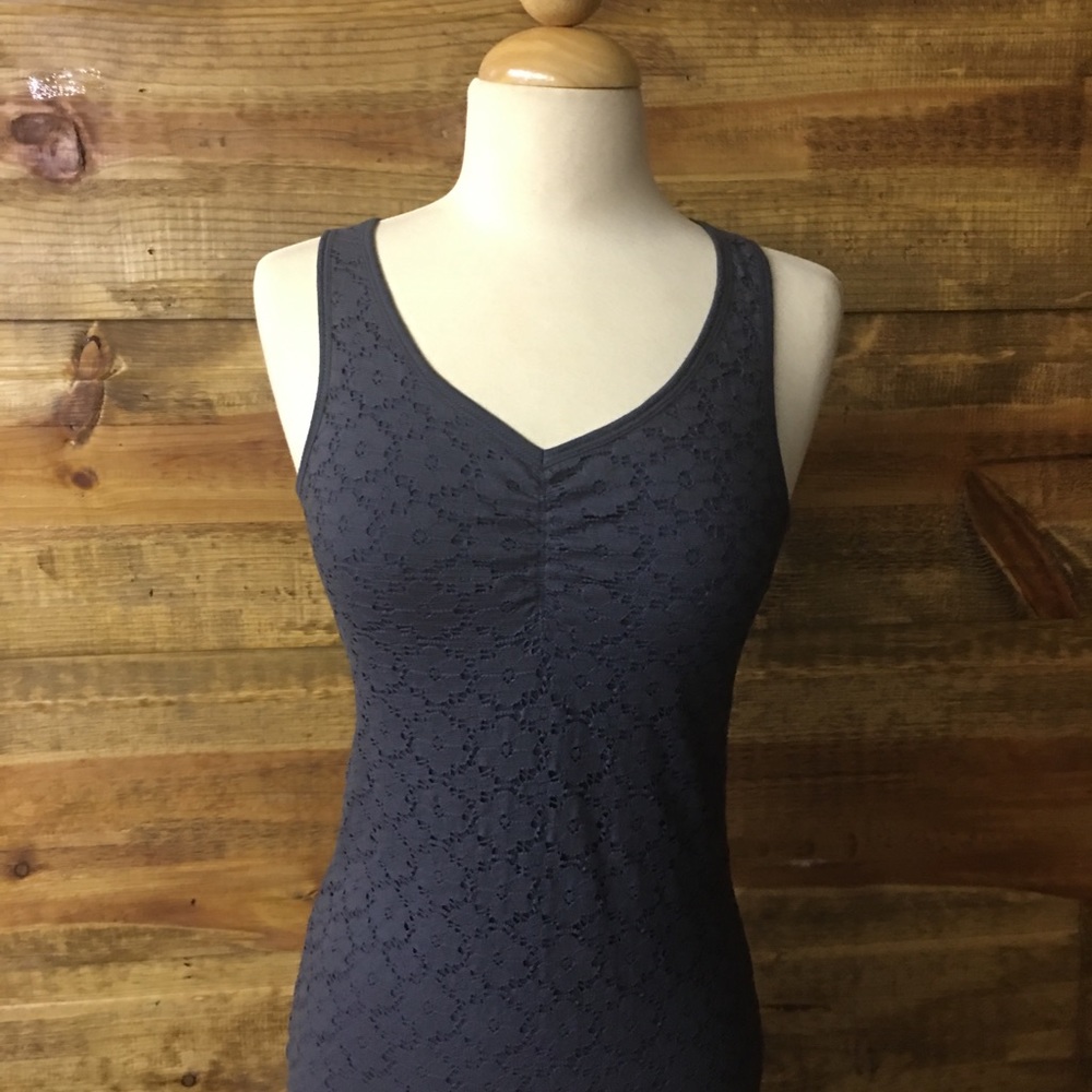 Anthropologie Lace tank dark gray XS BNWT $48